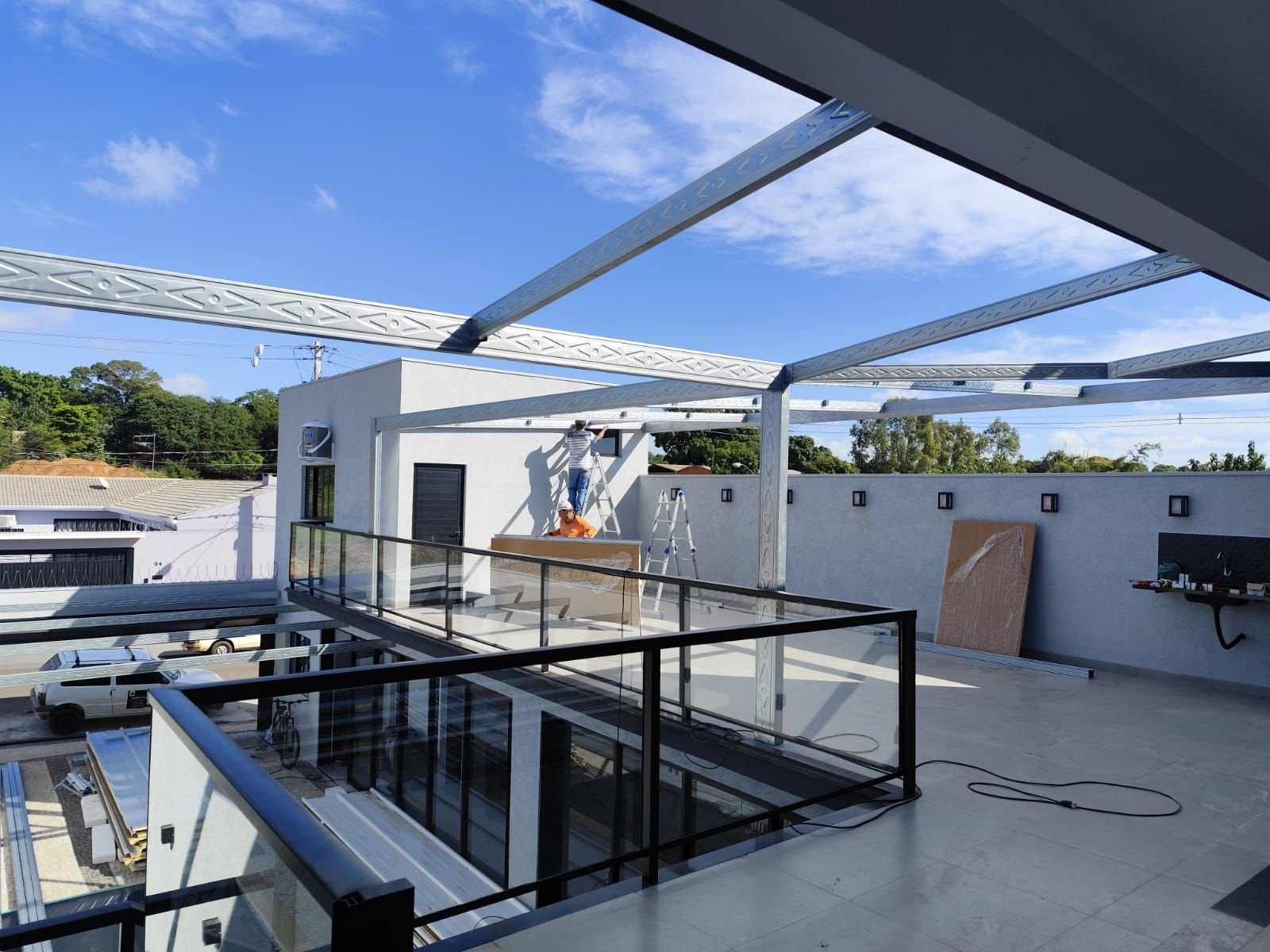 Terraço com Estrutura Galvanizada